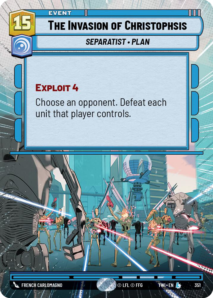 The Invasion of Christophsis, Twilight of the Republic Card Art