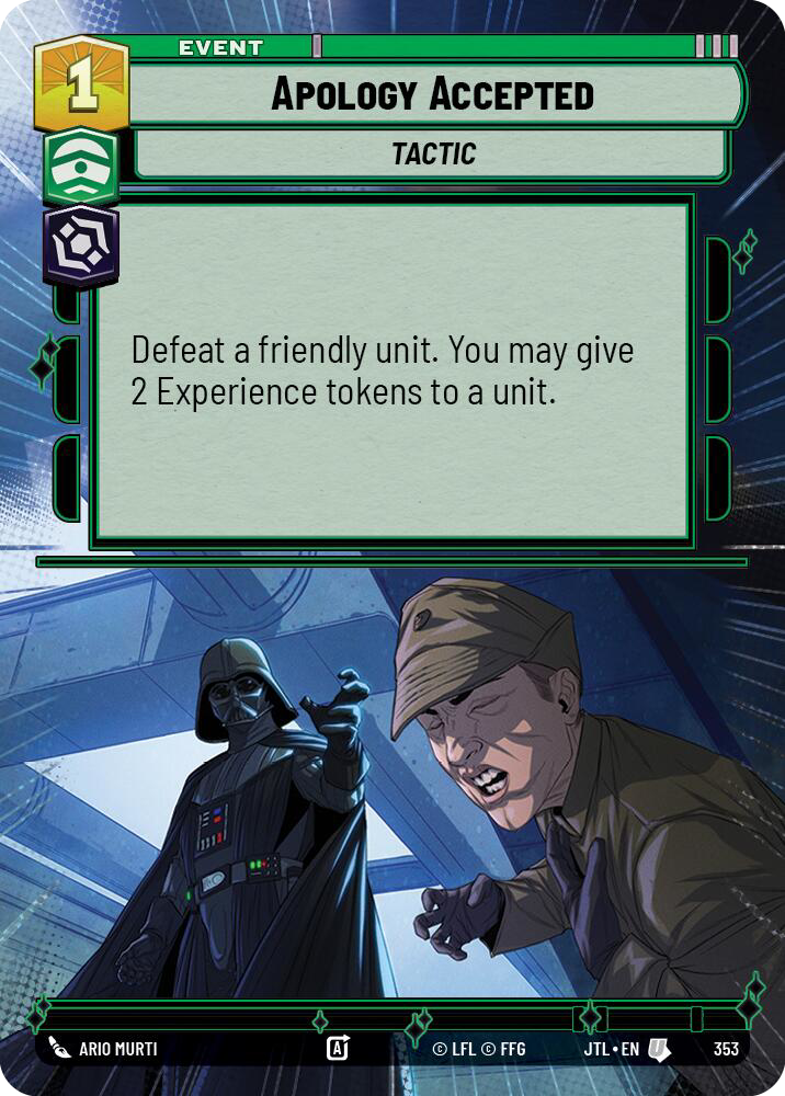 Apology Accepted, Jump to Lightspeed Card Art