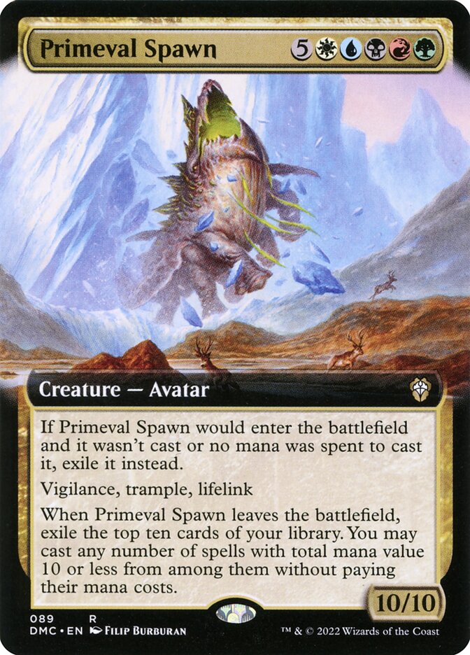 Primeval Spawn, Dominaria United Commander Card Art