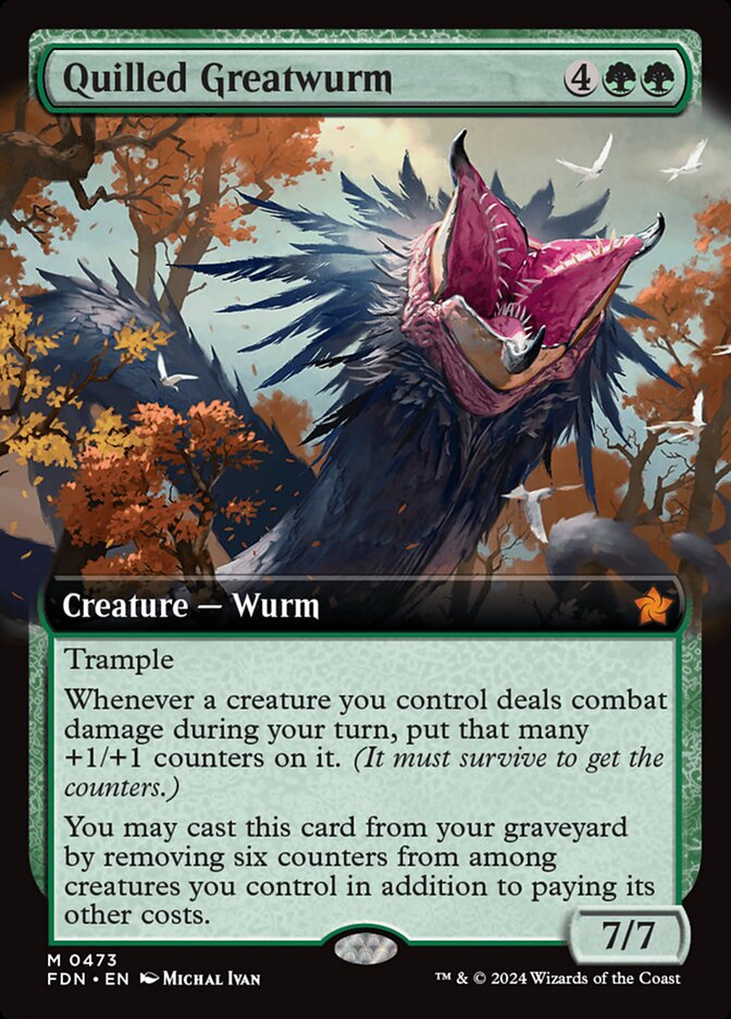 Quilled Greatwurm, Foundations Card Art