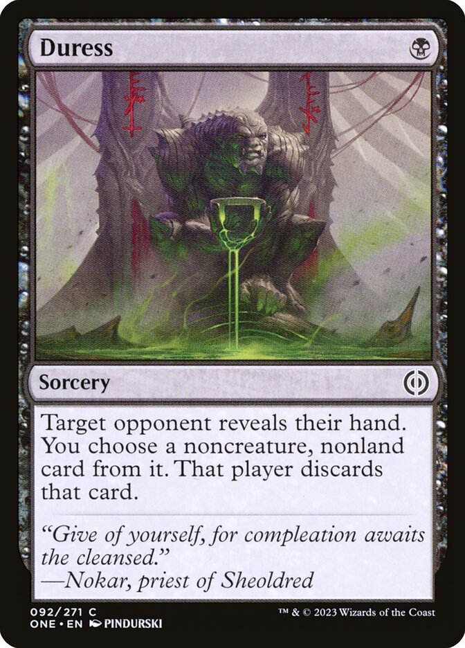 Duress, Phyrexia: all will be one Card Art