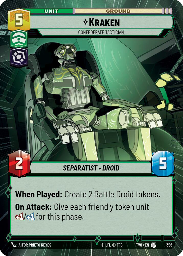 Kraken, Confederate Tactician, Twilight of the Republic Card Art