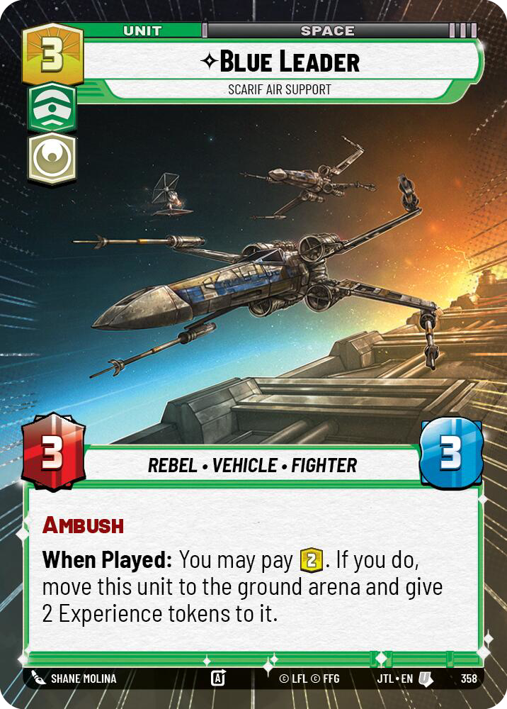 Blue Leader, Scarif Air Support, Jump to Lightspeed Card Art