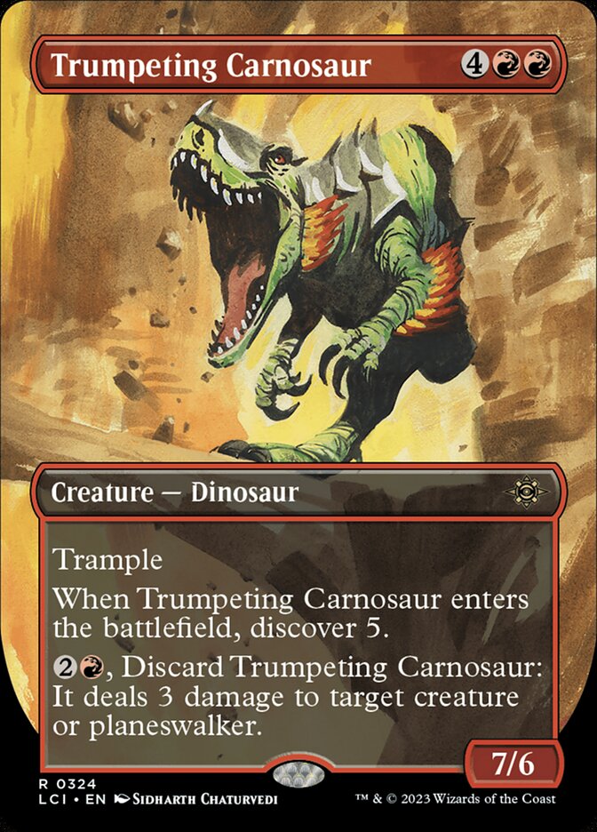 Trumpeting Carnosaur, The Lost Caverns Of Ixalan Card Art