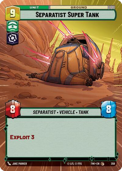 Separatist Super Tank, Twilight of the Republic Card Art