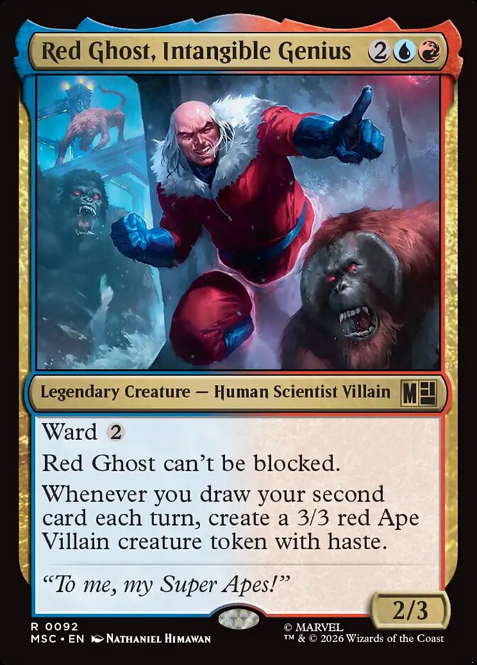 Red Ghost, Intangible Genius, Marvel Super Heroes Commander Card Art