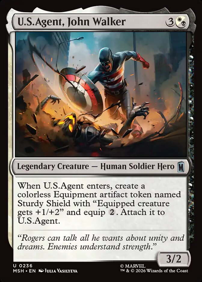 U.S.Agent, John Walker, Marvel Super Heroes Card Art