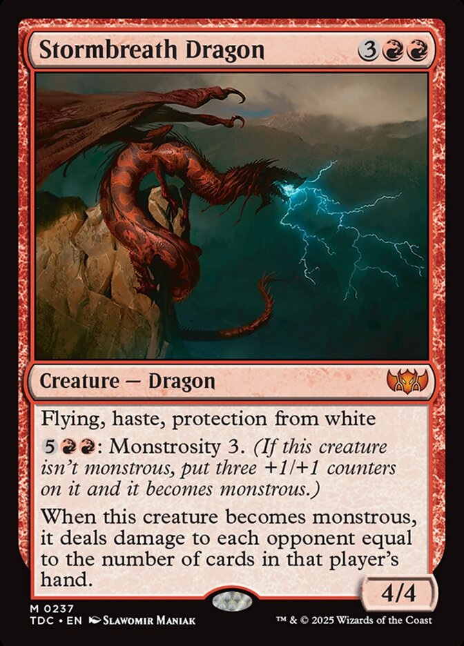 Stormbreath Dragon, Tarkir: dragonstorm commander Card Art