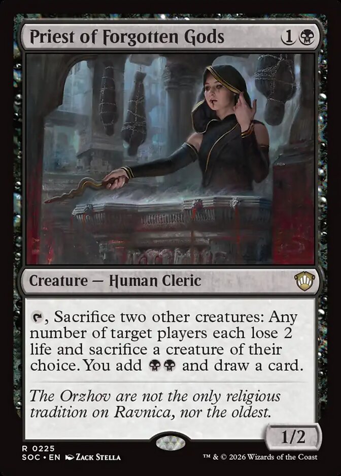 Priest of Forgotten Gods, Secrets Of Strixhaven Commander Card Art