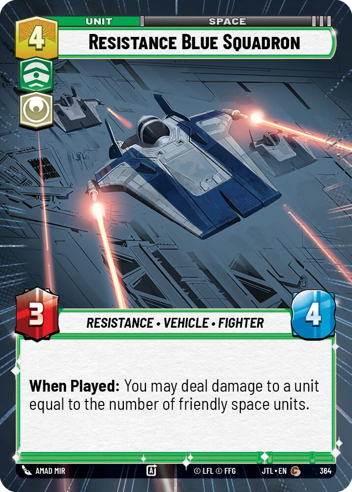 Resistance Blue Squadron, Jump to Lightspeed Card Art