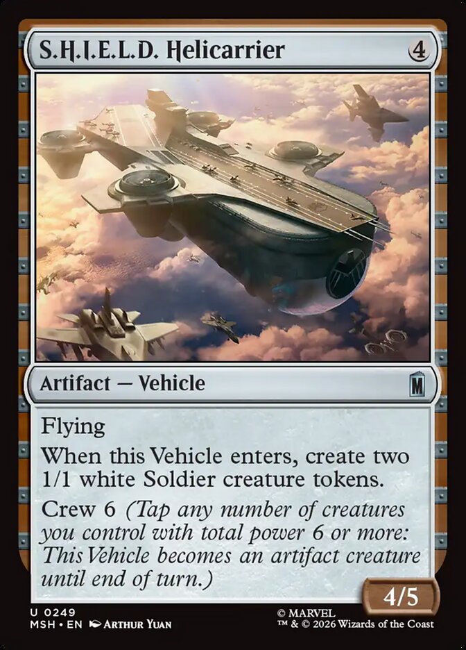 S.H.I.E.L.D. Helicarrier, Marvel Super Heroes Card Art