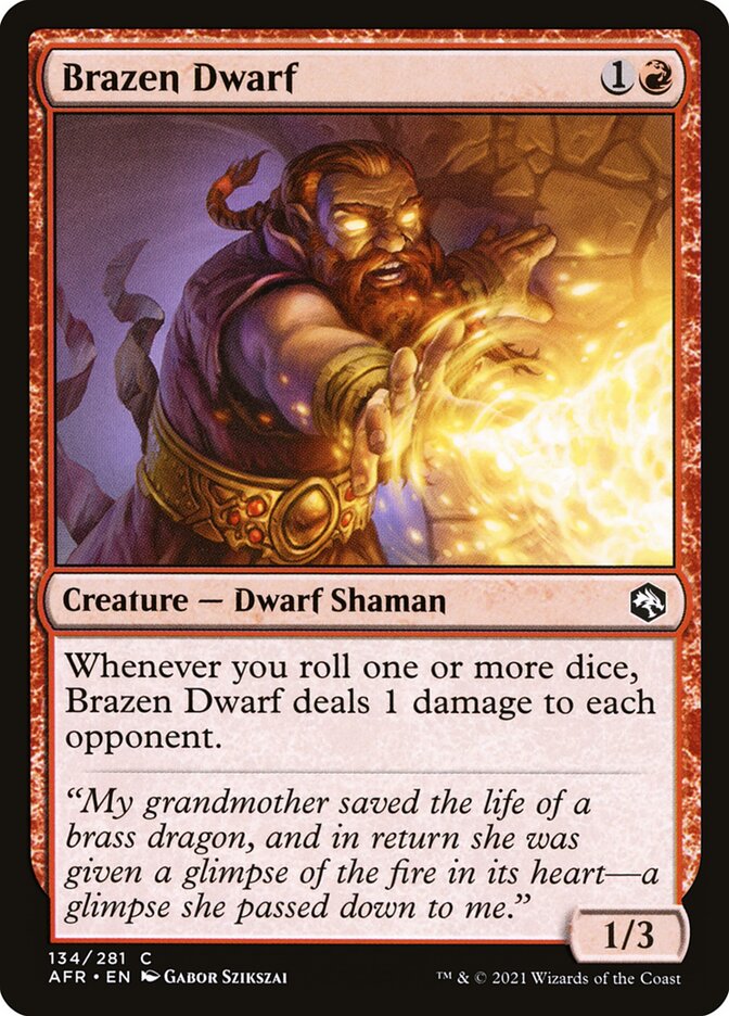Brazen Dwarf, Adventures In The Forgotten Realms Card Art