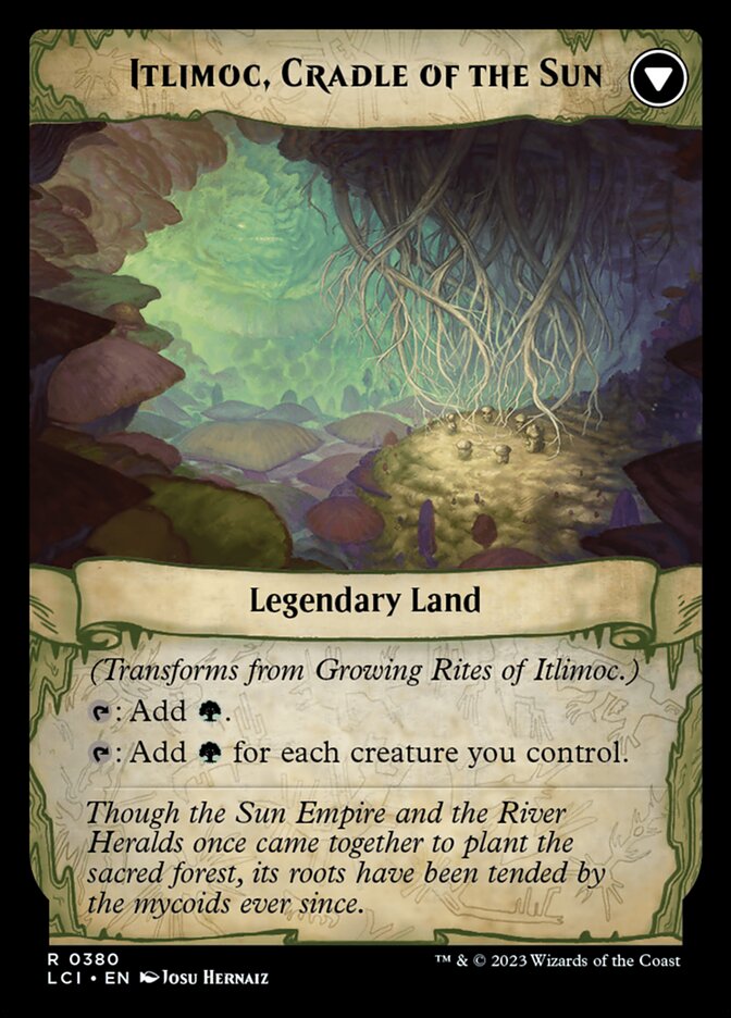 Growing Rites of Itlimoc // Itlimoc, Cradle of the Sun, The lost caverns of ixalan Card Art