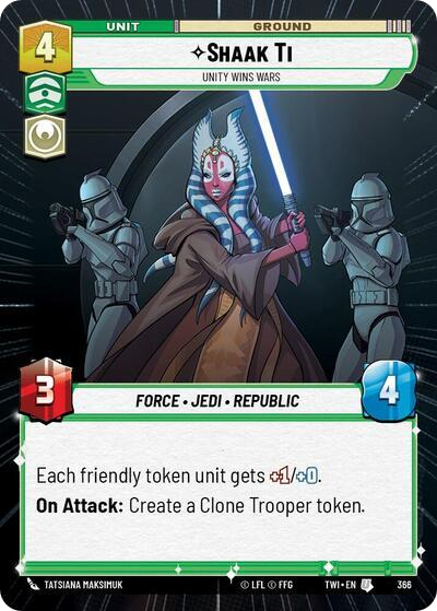 Shaak Ti, Unity Wins Wars, Twilight of the Republic Card Art