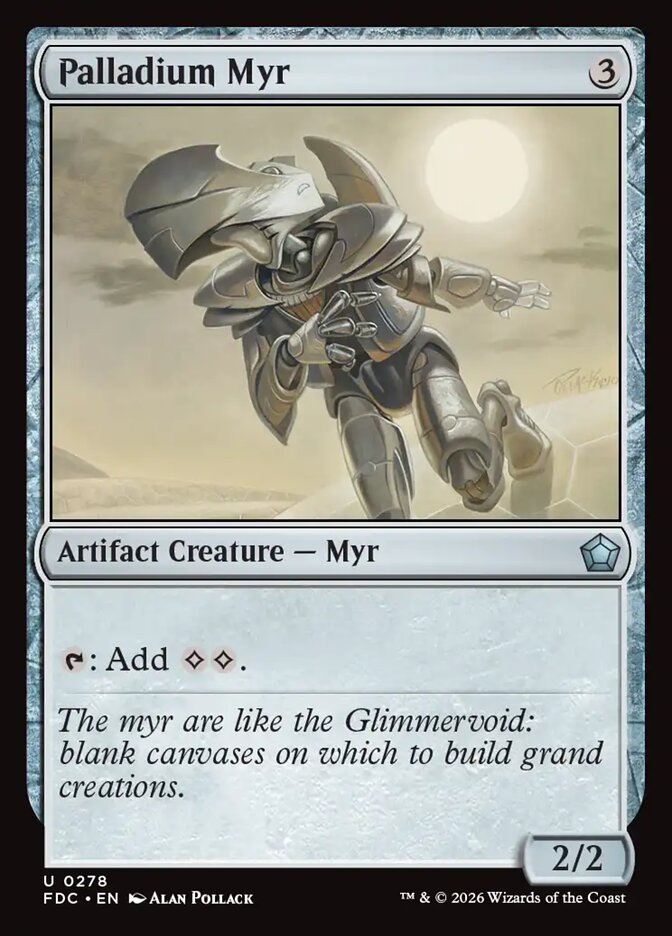 Palladium Myr, Foundations Commander Card Art