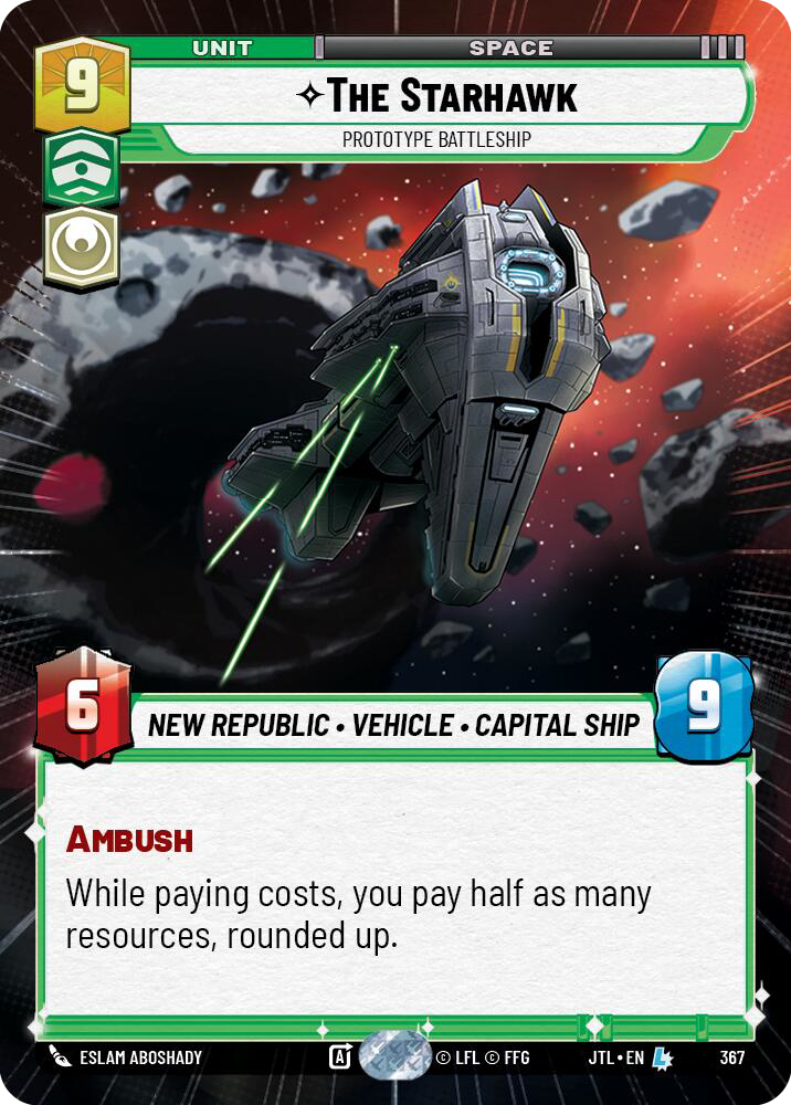 The Starhawk, Prototype Battleship, Jump to Lightspeed Card Art