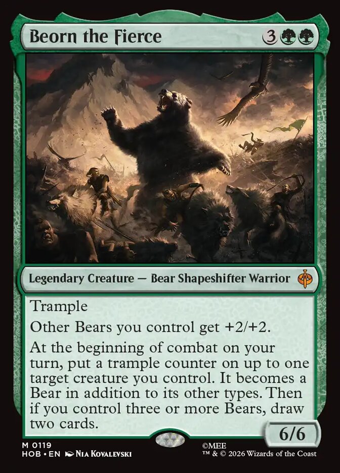 Beorn the Fierce, The Hobbit Card Art
