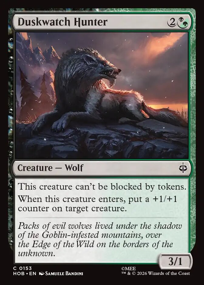 Duskwatch Hunter, The Hobbit Card Art