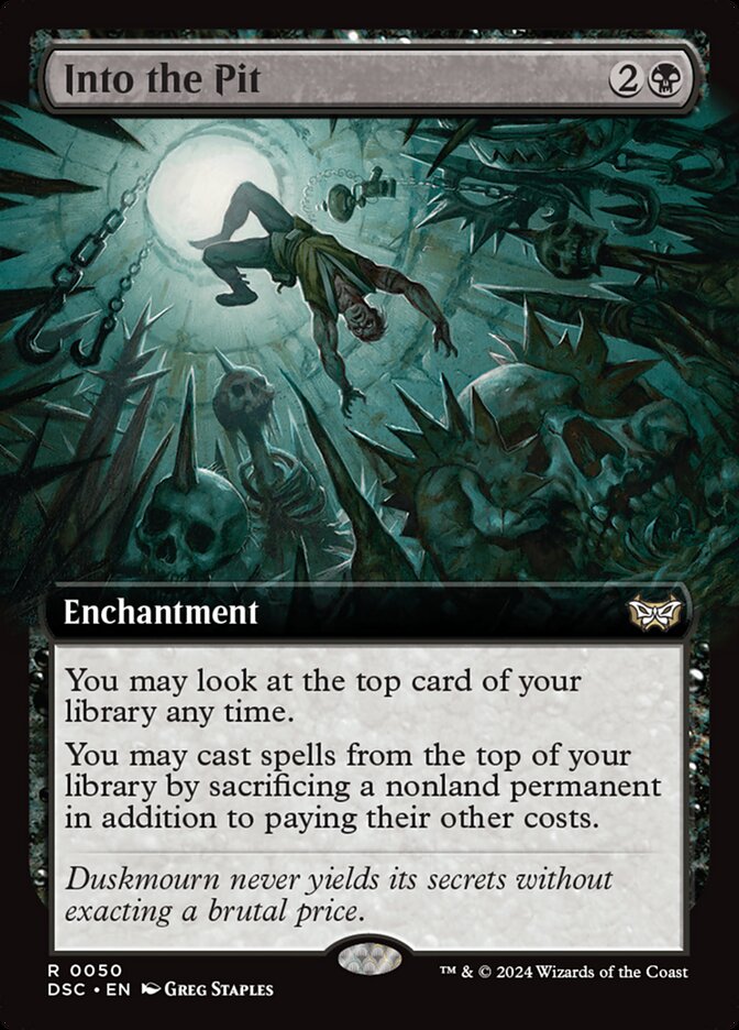 Into the Pit, Duskmourn: house of horror commander Card Art