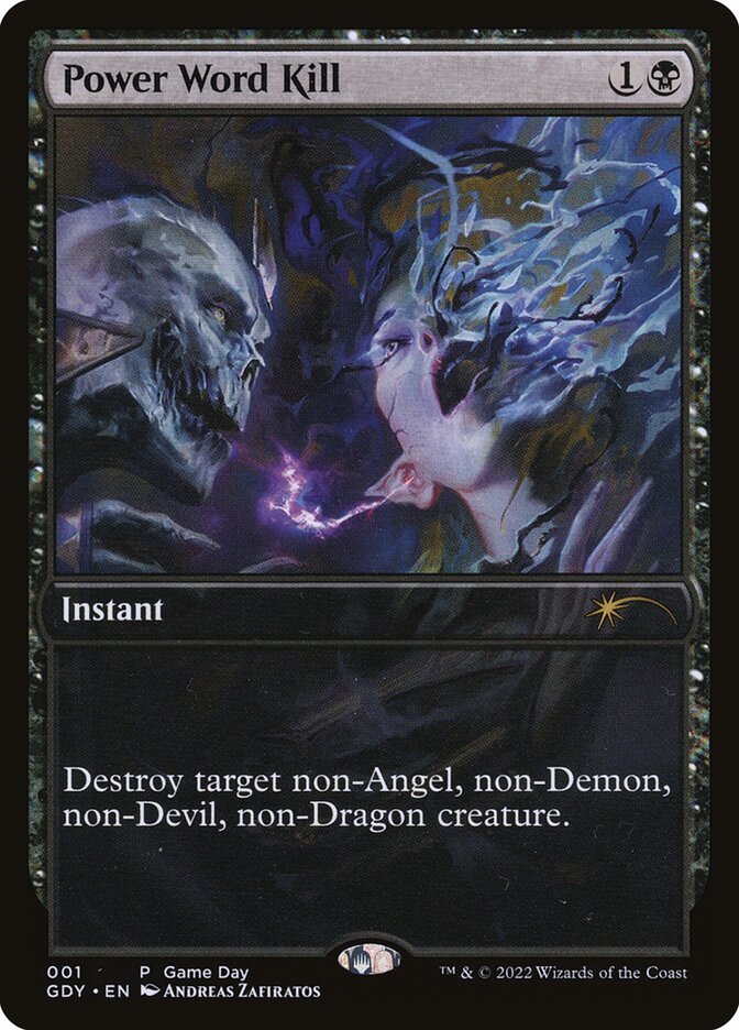 Power Word Kill, Game Day Promos Card Art