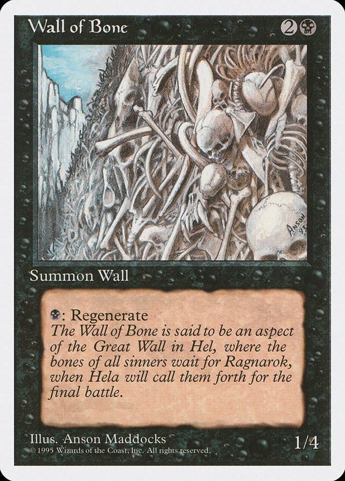 Wall of Bone, Fourth edition Card Art