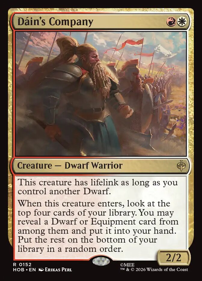 Dáin's Company, The Hobbit Card Art