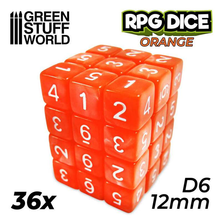 Green Stuff World - Dice - D6 - 12mm