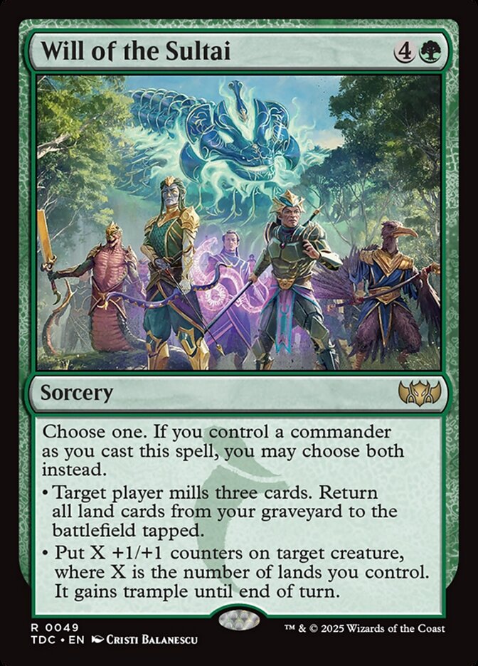 Will of the Sultai, Tarkir: Dragonstorm Commander Card Art