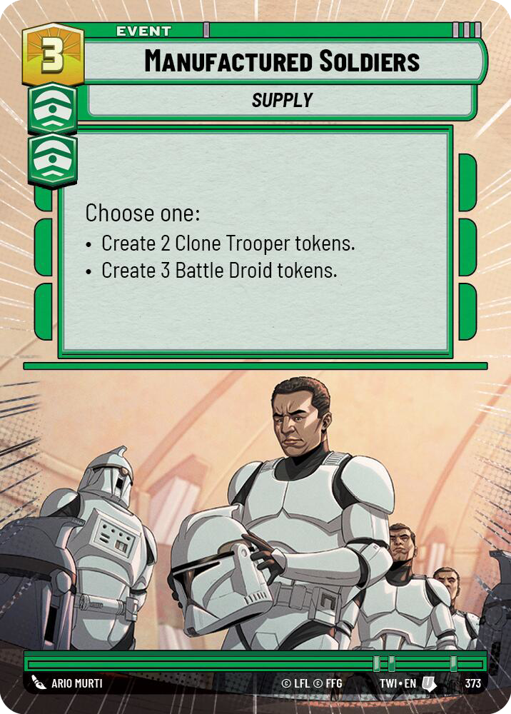 Manufactured Soldiers, Twilight of the Republic Card Art