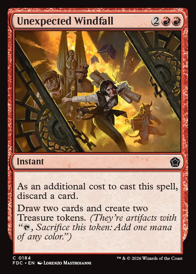 Unexpected Windfall, Foundations Commander Card Art