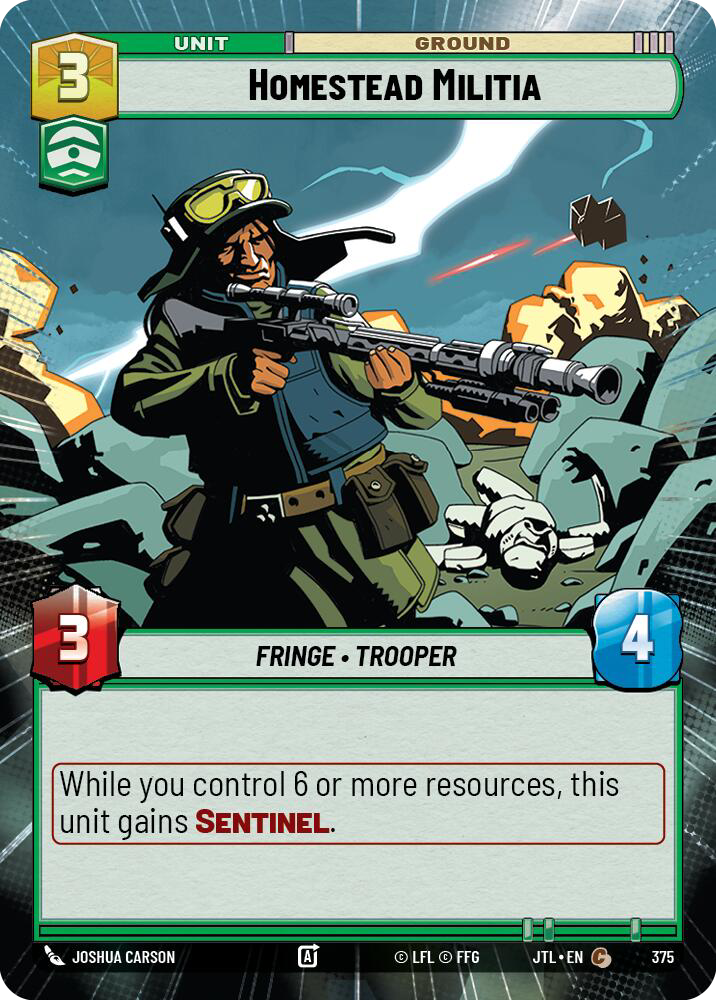 Homestead Militia, Jump to Lightspeed Card Art