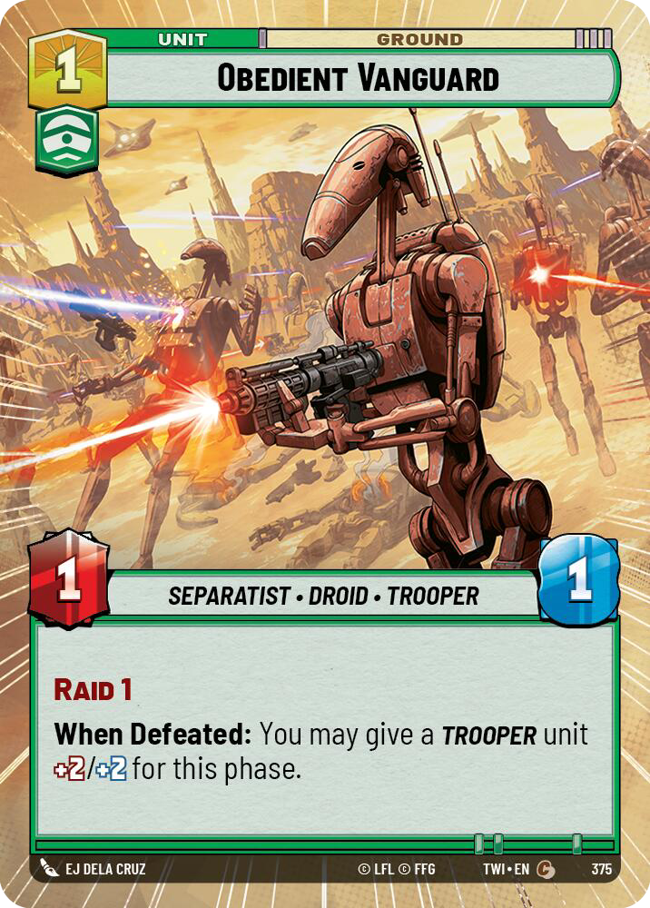 Obedient Vanguard, Twilight of the Republic Card Art