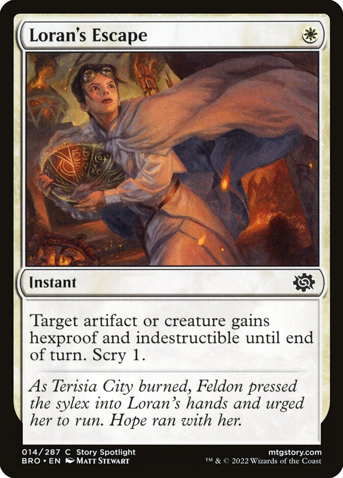Loran's Escape, The Brothers' War Card Art