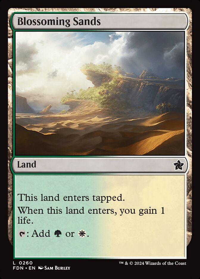 Blossoming Sands, Foundations Card Art