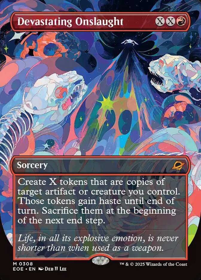 Devastating Onslaught, Edge Of Eternities Card Art
