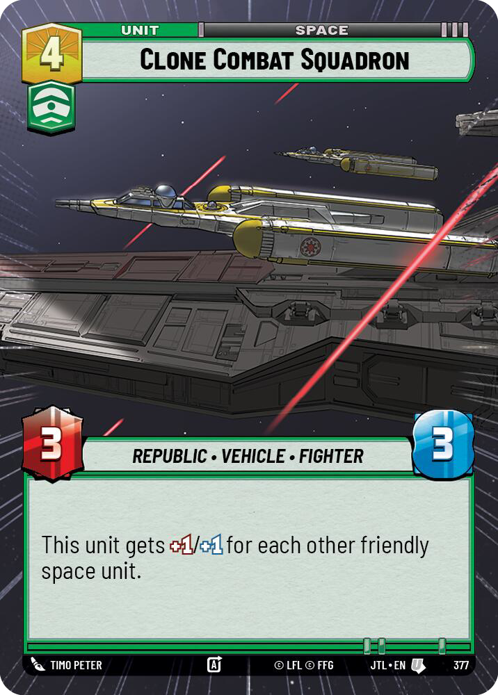Clone Combat Squadron, Jump to Lightspeed Card Art