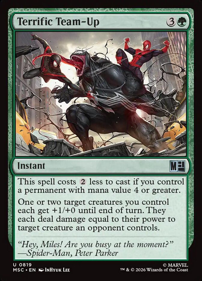 Terrific Team-Up, Marvel Super Heroes Commander Card Art