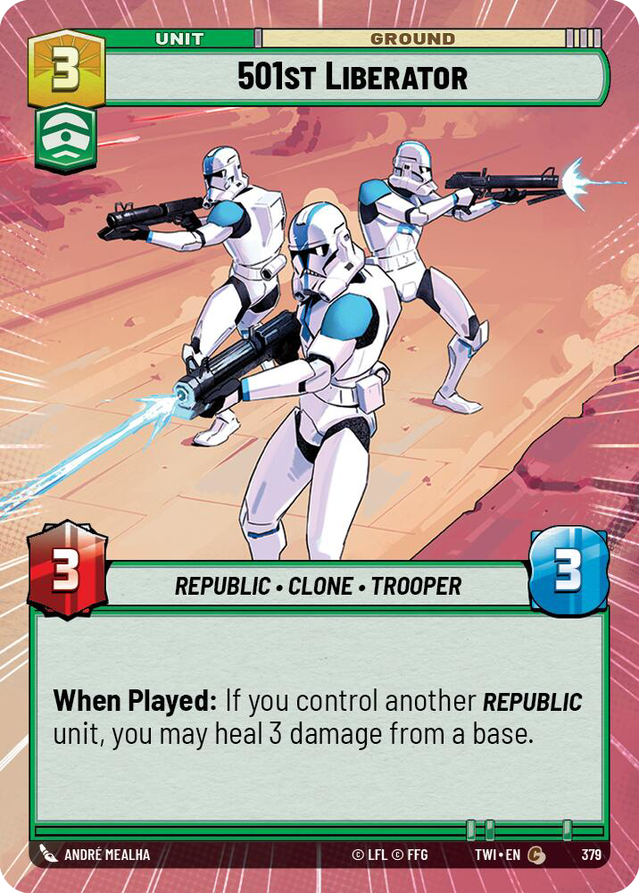 501st Liberator, Twilight of the Republic Card Art