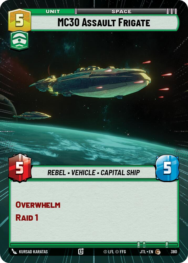 MC30 Assault Frigate, Jump to Lightspeed Card Art