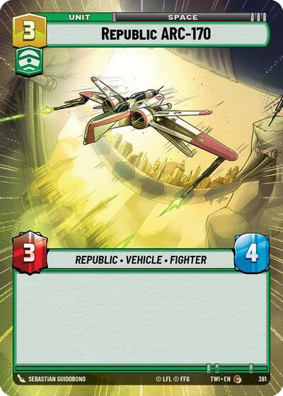 Republic ARC-170, Twilight of the Republic Card Art