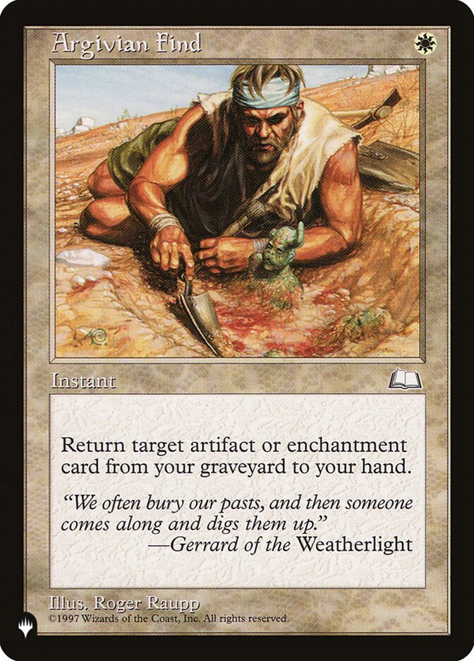 Argivian Find, The List Card Art
