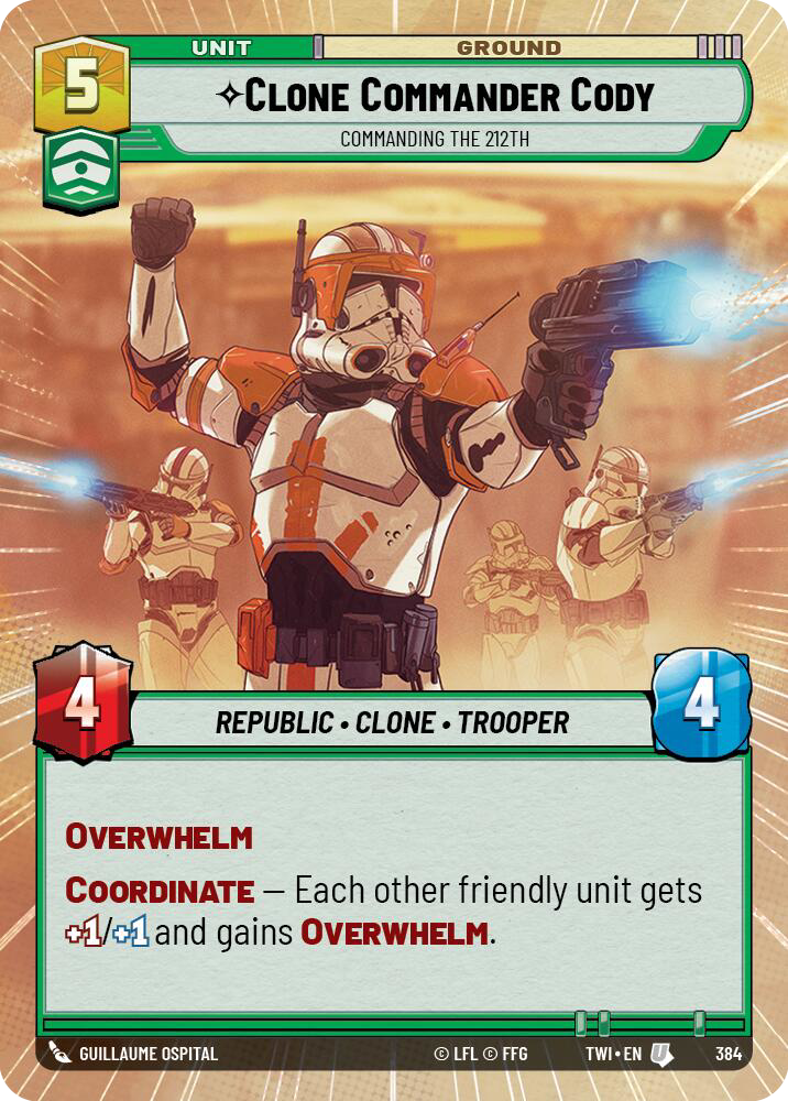 Clone Commander Cody, Commanding the 212th, Twilight of the Republic Card Art