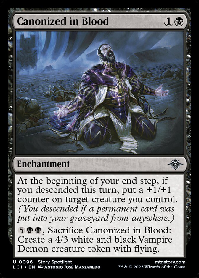Canonized in Blood, The lost caverns of ixalan Card Art