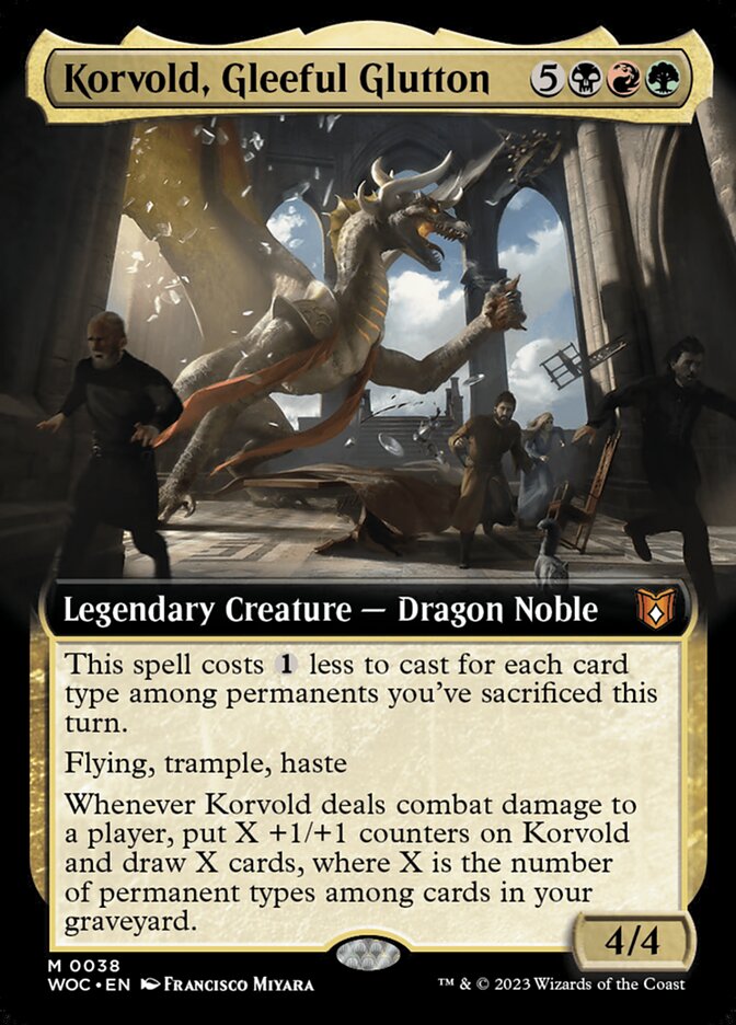 Korvold, Gleeful Glutton, Wilds Of Eldraine Commander Card Art