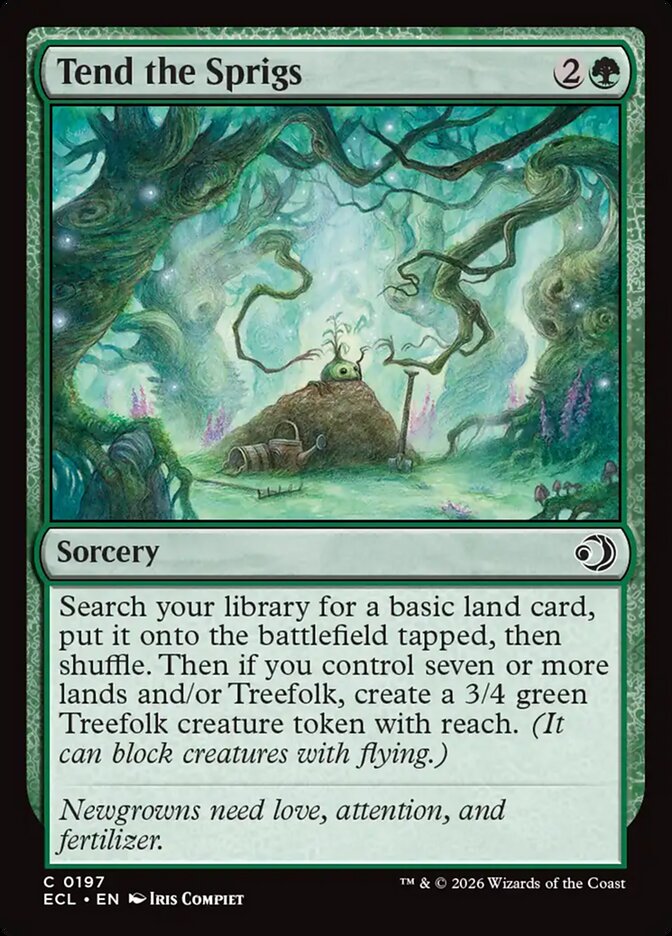 Tend the Sprigs, Lorwyn Eclipsed Card Art