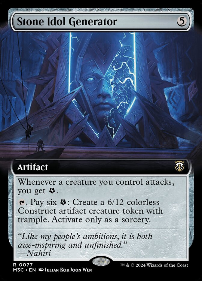 Stone Idol Generator, Modern horizons 3 commander Card Art