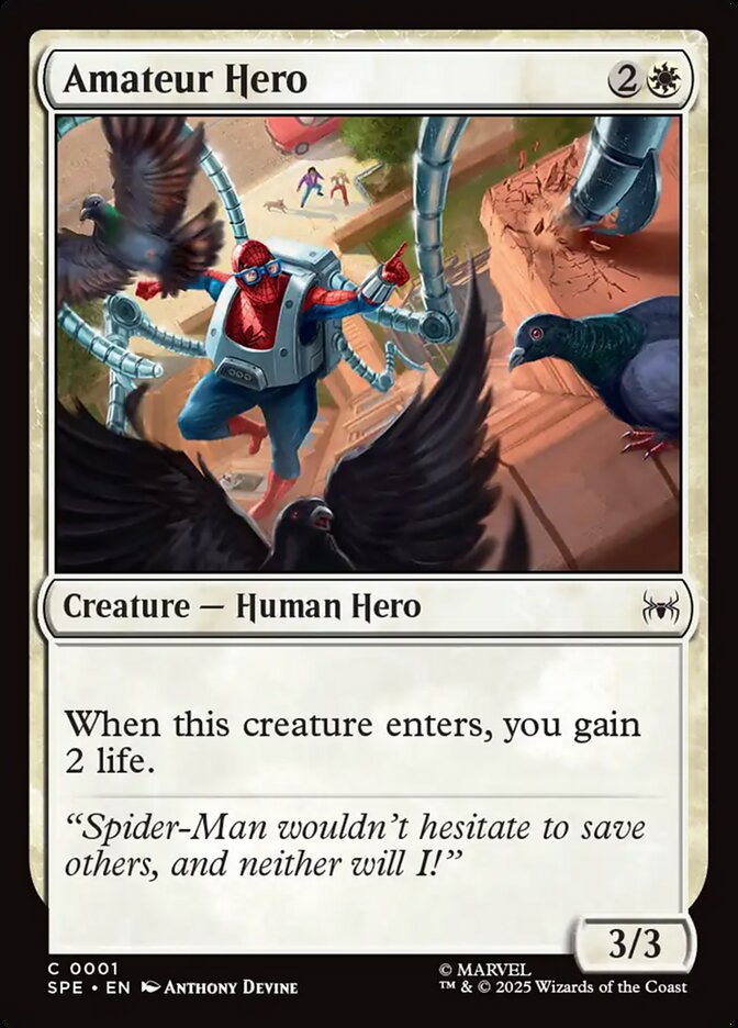Amateur Hero, Marvel'S Spider-Man Eternal Card Art