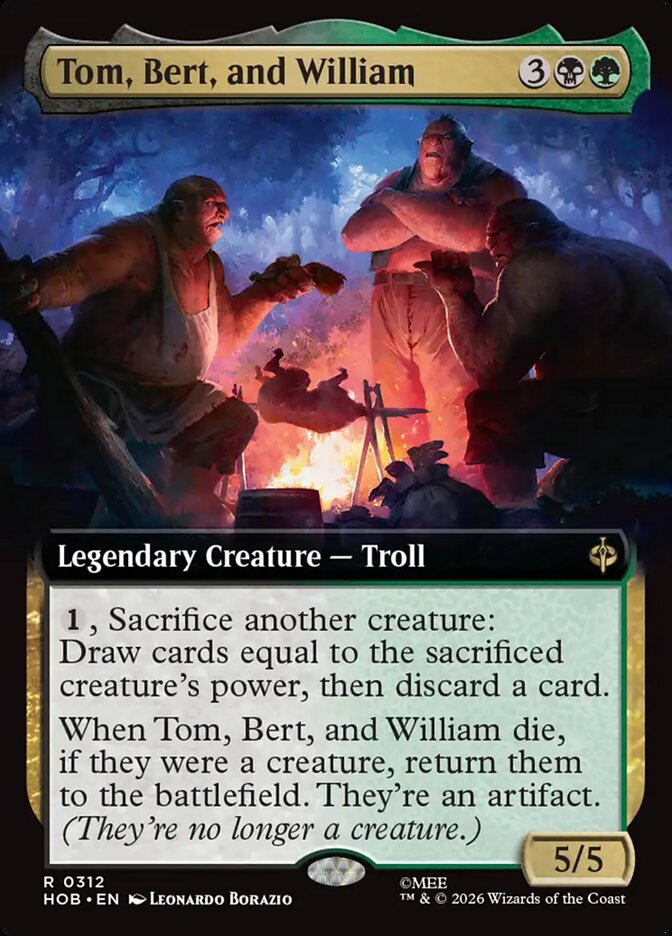 Tom, Bert, and William, The Hobbit Card Art