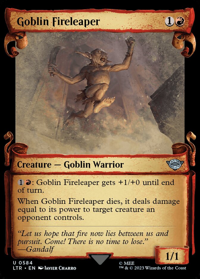 Goblin Fireleaper, The lord of the rings: tales of middle-earth Card Art