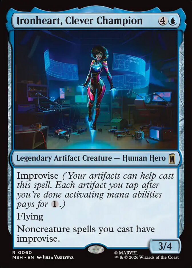Ironheart, Clever Champion, Marvel Super Heroes Card Art